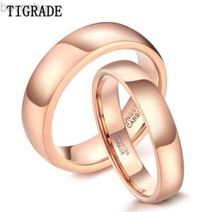 Eheringe Tigrade 2/4/6 mm 18 Karat Roségold vergoldeter Wolframkarbid-Ehering für Frauen, solide Liebhaber, Verlobungsringe, Anel Modeschmuck 24329