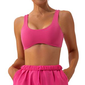 Lu Align Curve Tankks Compact Women Stylish Lightweight Ranuping war Solid Color Autdoor Cycling Sports Bra Fitness