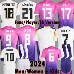 2024 Niemcy koszulki piłkarskie Hummels Kroos Gnabry Werner Reus Muller Kit Puchar Europy Puchar Koszulki Mężczyzn Fan Dzieci Wersja Niemcy Jersey Long Sleeve 3xl 4xl