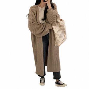 swobodny swetra kardigan LG Kardigan Kobiety Tops Mujer Vintage Lux Sweter Płaszcz Solidny Oversiaste Sell Korean Fi Ubrania W8D7#
