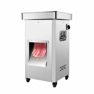 Cortador elétrico comercial de carne 220v, cortador automático de aço inoxidável, moedor de carne fresca, picador de carne picada 2-20mm