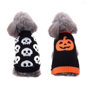 Abbigliamento per cani Abiti in cotone di Halloween Costumi da pipistrello spaventoso Maglione Abiti da vacanza per cuccioli Divertente animale domestico di zucca