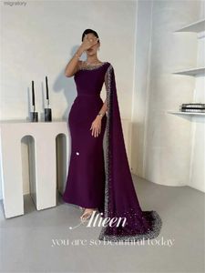 Urban Sexy Dresses Aileen Purple Red Shawl Ball Gown Luxurious Shiny Decoration Eid Al-Fitr Prom Clothes Special Endast Wedding Dress New YQ240329