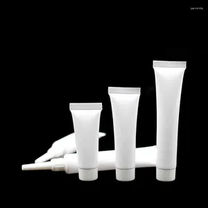 Storage Bottles (50pcs)10ml/15ml/20ml/30ml/40ml Cosmetic Empty White Soft Tube Bottle Makeup Cream Lotion Shampoo Container Unguent