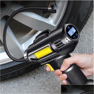 Inflatable Pump Car Air Compressor Portable Electric Tire Inflator Wireless Bike Motorcycle Drop Delivery Automobiles Motorcycles Vehi Ot3Rj