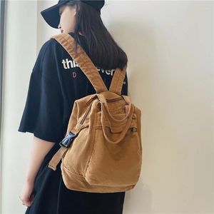 Backpack Women Canvas Girl Fabric Bag School Student Student Vintage Female Laptop Travel Kawaii Ladies Backpackest