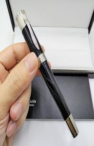 Klasik harika yazar baskısı Mark Twain Black Blue Bey Mavi Kalem Okul Ofis Kırtasiye Luxurs Roller Ball Pens No Box3705113