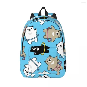 Backpack Cartoon Bear Polar Bear Unisex Travel Bag School Bookbag Mochila