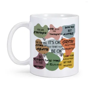 Kubki Inspirujący kubek do kawy dla przyjaciół Współmarunka 11 uncji ceramiczna filiżanka sama miłość prezent biuro herbaty Pozytywne prezenty afirmacyjne