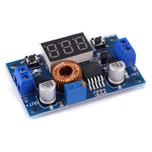 2024 XL4015 High power 5A 75W DC-DC Adjustable Step-down Charger Module Step Down Buck Converter LED Driver with Red Voltmeter- for Adjustable Step-down Converter