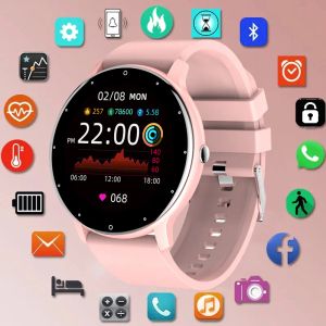 ZL02D SMART WACK Män Kvinnor Heart Sleep Health Monitor Fitness Tracker IP67 Vattentät sport smartur för Android iOS