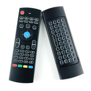 X8 Arka Işık MX3 Klavye ile Klavye Öğrenme Qwerty Kablosuz Uzaktan Kumanda 6axis Fly Air Fare Gampad Android TV Kutusu I8 ZZ