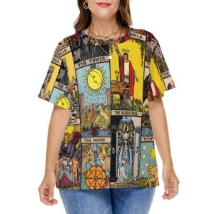 قمم قمر خمر Tshirts tarot Art Collage Basic T Shirt Shirt Shirt Shirt Shirt Retro Tee Shirt Tees Summer Plus 5xl 6xl