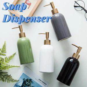 Liquid Soap Dispenser Luxury Ceramic Shampo för El Hem Badrum Pump Bottle Kitchen Foam