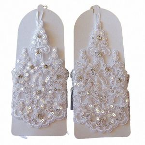 2020 best-selling wedding gloves bride gloves fingerl children's lace gloves women white/red lace X4YC#