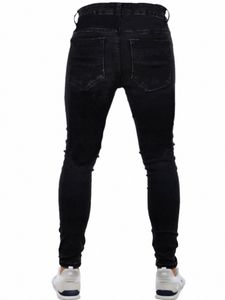 Bahar Sonbahar Yeni Fi Sıradan Yan Şerit Dikiş İnce Kalem Denim Pantolon Yüksek kaliteli hip hop siyah streç skinny jeans l79x#