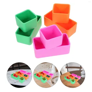 Geschirrssätze 6 PCs Multifunktion Silikon Lunchboxen Kisten Cupcake Liner Kieselgelbehälter