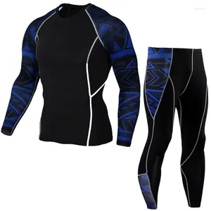 Intimo termico da uomo Mutande lunghe Set invernale Maschile Strato base Compressione Abbigliamento da palestra Uomo Sport Rashgard Jogging