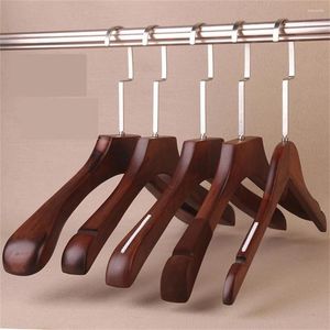 Hangers Wooden Coat Hanger Hooks Solid Wood Skid Proof Clothing For Adults And Men Store Rack