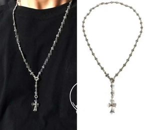 Projektant Srebrne łańcuchy krzyżowe Naszyjniki dla mężczyzn i kobiet luksusowe markę