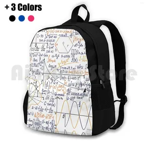 Backpack Math Formulas Outdoor Hiking Waterproof Camping Travel Physic Formula Mathematic School Science