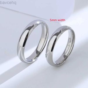 Trauringe Buyee 925 Sterling Silber Paarring-Sets, leichtes Polieren, einfacher Ring für Frau und Mann, klassische Hochzeit, edler Schmuck, Kreis 24329