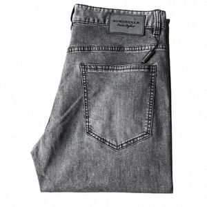 Erkekler Stretch Düzenli Fit kot pantolon gündelik klasik stil fi denim pantolonlar erkek gri pantolon denim kot pantolon için kot pantolon 035f#