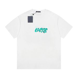 мужская дизайнерская футболка одежда ладони дизайнерские рубашки женские футболки модная аэрозольная краска граффити пара с короткими рукавами главная улица свободная марка Tide Crew Neck yf28