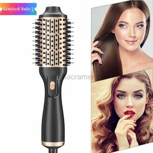 Hårtorkar Hårtorkare Brush Hot Air Brush One Steps hårtorkvolumizer Styler för att räta ut Salon Negative Ion Blow Dryer Brush 240329