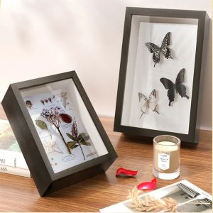 Frame Floating Wood Dried Range Deep Box Display Box Picture Memory Case Photo Display Frame Box