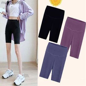 Damskie szorty Fashion Fitness swobodne szwu motocyklistki kobiety wysokie talia Summer Slim Knee Północi