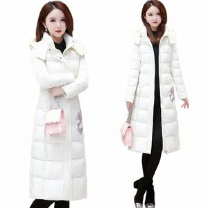 embroidery Lg Parkas Middle aged Female Winter Coat Jacket Warm Down Cott Parkas 2023 New Women Hooded Down Cott Jackets L1Rh#