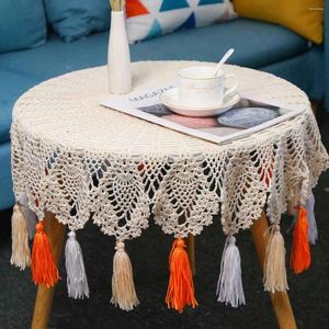 Arazzi macrame da runner per tavolo tessuto bohémien con tasselle decorazioni per la casa decorata a mano