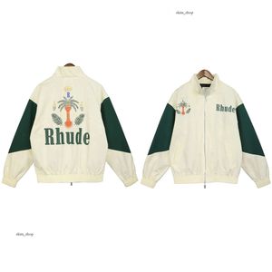 Rhude Brand Design Men Jackets春夏長袖メンズジャケットUSサイズS-XL高品質のデザイナー597