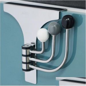 Hooks Rails Punch Door Hanging Hook Hatts Påsar Hållare SCARF Key Iron Wall Hanger Cloths Rack Handduk Handduk Hylla LEVERANS HEM GARD OTJJD