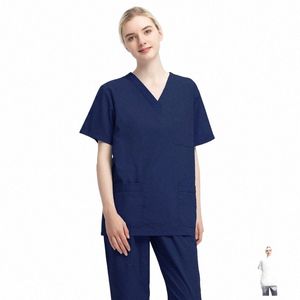 Anno tecido macio médico esfrega conjunto uniforme de enfermagem hospital sanitário enfermeira terno esteticista uniformes mão w roupas de trabalho w5z1 #