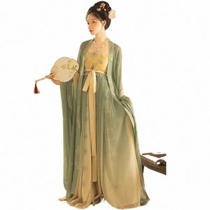 women Hanfu Chinese Traditial Folk Costume Embroidery Clothing Han Dynasty Oriental Ancient Cosplay Dance Dr Outfit YS1527 G0bl#