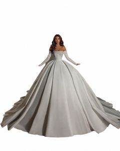 abito da sposa di lusso da donna e-line spalla backl matrimonio romantico spiaggia nuziale partito dr con lunghezza del pavimento n9WZ #