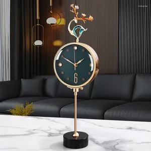 Table Clocks Modern Design Desk Clock Office Bedroom Study Room Decor Luxury Crystal Swan Home