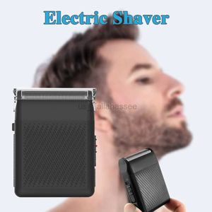 Barbeador elétrico portátil barbeador elétrico para homens aparador de barba recarregável máquina de barbear mini segurança rosto barbeador masculino navalha elétrica 240329