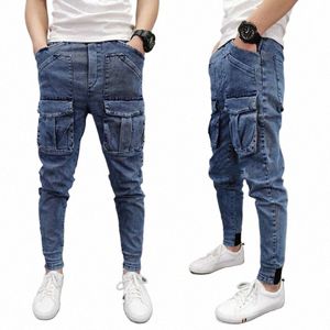 Nya lastbyxor Herr High Street Hip-Hop Persality Trendiga overaller Casual Pants Jeans Man Baggy Pants Montering av byxor Y2K A1VZ#
