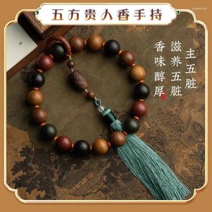 Strand original gufa ele contas aromáticas à mão cinco quadrados genuíno estilo chinês artesanal tradicional