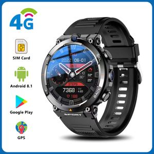 1,39-tums Dual Camera Smart Watch 4G Network GPS WiFi Sim Card NFC 64G-ROM Google Play IP67 Android Men Women Fashion Smartwatch