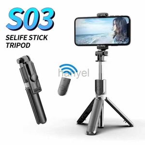 Selfie Monopods Wireless Selfie Stick med Bluetooth för mobiltelefon iPhone Android Selfie Rod med fjärrkontroll för källar mobiltelefonboom 24329