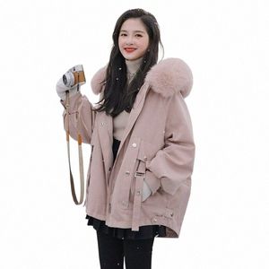 2023 novas mulheres para baixo jaqueta casaco de inverno feminino curto simplicidade vestido parkas solto grosso outwear artificial gola de pele casaco p3mq #