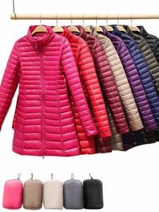 duck Down Jacket Women 2023 New Stand Collar Lg Puffy Winter Coat Female Warm Quilted Parkas Ultralight Portable Down Coat 4XL 18n6#