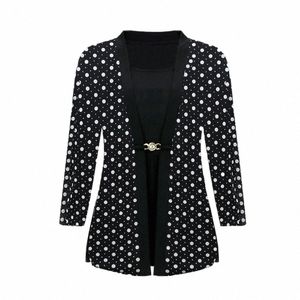 yitglian Women's Vintage Polka Dot Blouse Elegant Casual Tops for Work Plus Size Lg Sleeve Shirt H414D j6FF#