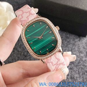 2024 Fashion Brand Wrist Watch for Women Square Luxury Lady Girl Style Leather Strap Band Quartz Watches Free Frakt