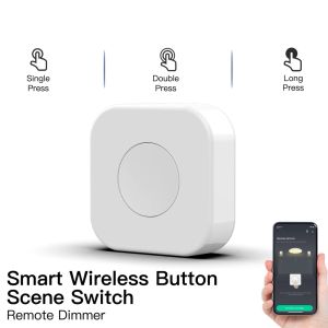 Control Tuya ZigBee button Smart Scene Switch Wireless dimmer multi Scene Linkage One Touch Control Works with Smart life Zigbee Devices