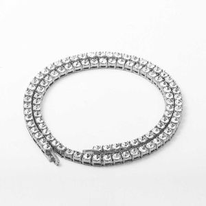 Mens hip-hop halsband 1 rad diamantlegering hänge en rad diamantsmycken D61y